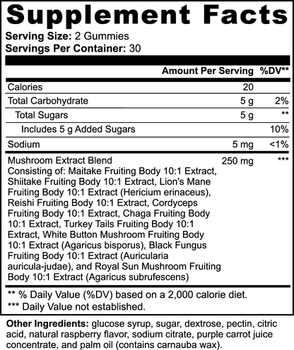 Mushroom Complex Extract (RaspBerry Flavour)